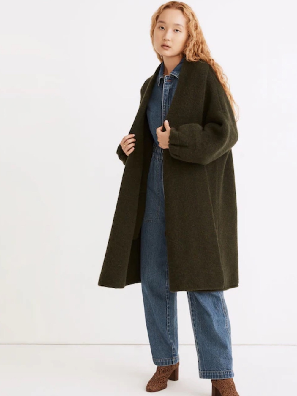 Madewell Women's Glenridge Shawl‎ Collar Sweater Coat